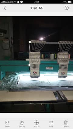 2 hd embroidery machine new condition 400 by 600