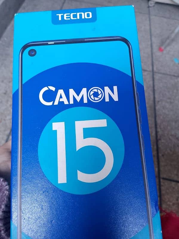 tecno cammon 15 4/64 full box yani dabba charger 0