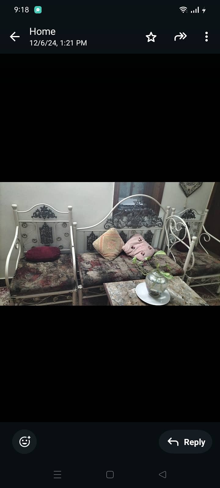 Queen bed, one dewan and two chairs 1