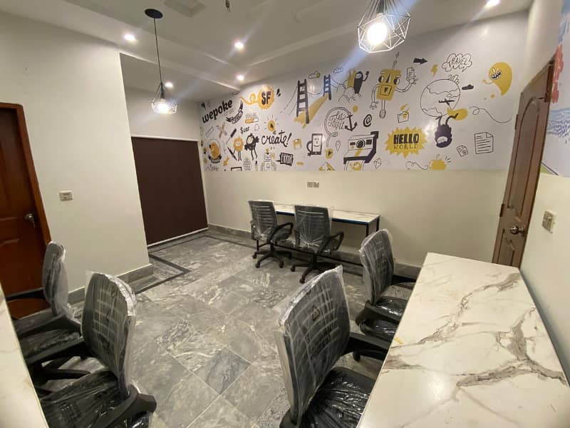 Furnish Office for rent in Johar Town for (Call center + Software house + Marketing office and other setup as you want) 25