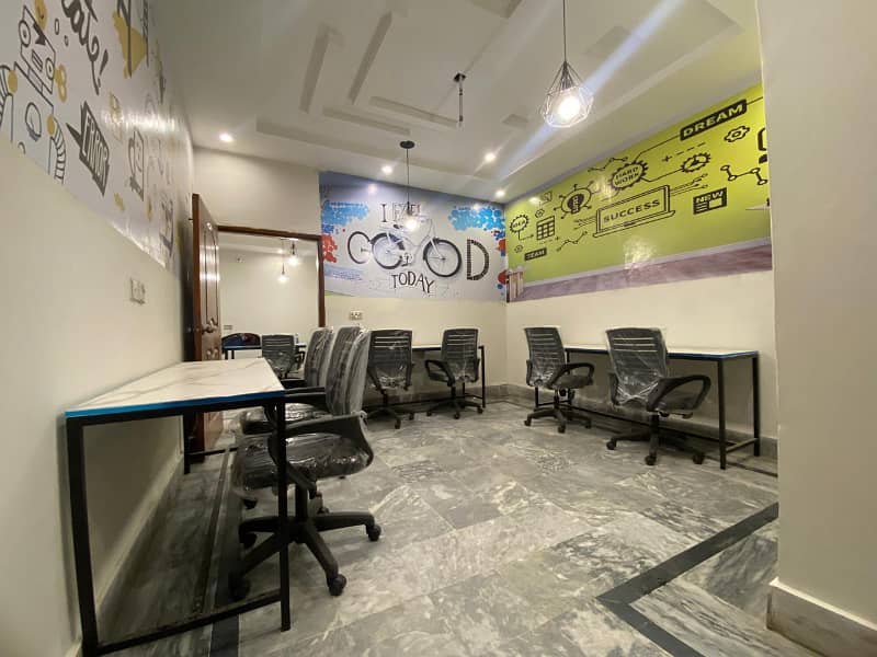 Furnish Office for rent in Johar Town for (Call center + Software house + Marketing office and other setup as you want) 28