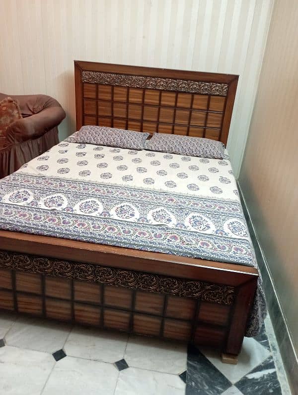 8th months used bed and side table for sale 3