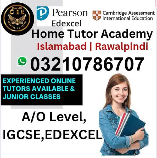 Home Tutor-Online Tutor-Home Tution-O/A level-Matric-IGCSE,English 0