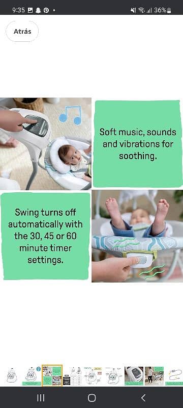 Baby Electric swing 2 in 1 4