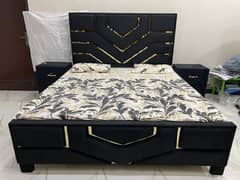 bed with 2 side tables