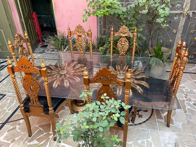 beautiful dining table with wooden chairs 3