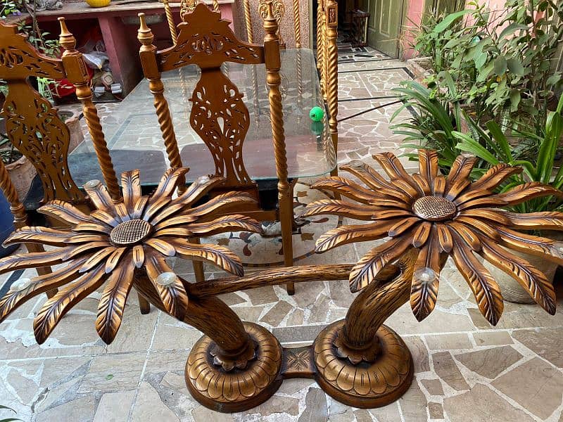 beautiful dining table with wooden chairs 5