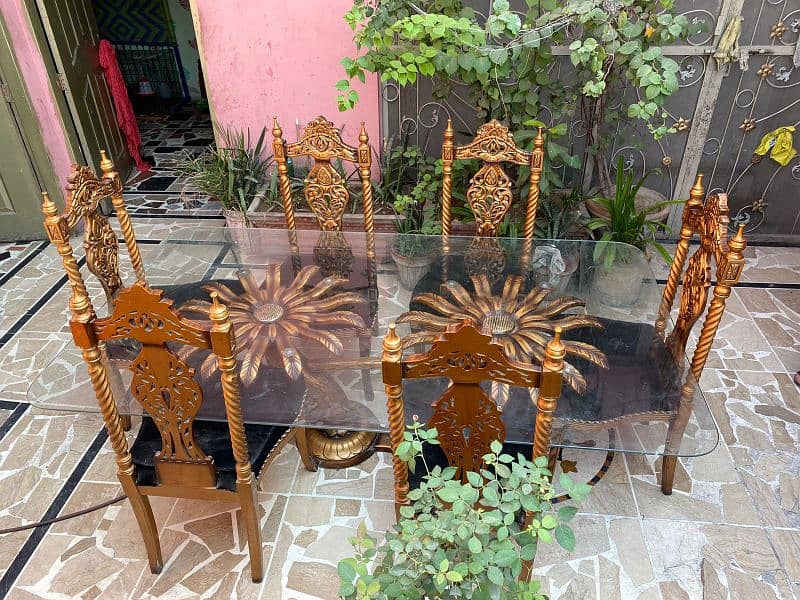 beautiful dining table with wooden chairs 6