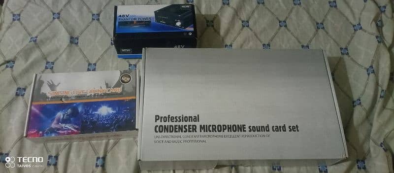 Professional condenser microphone sound Card system 0