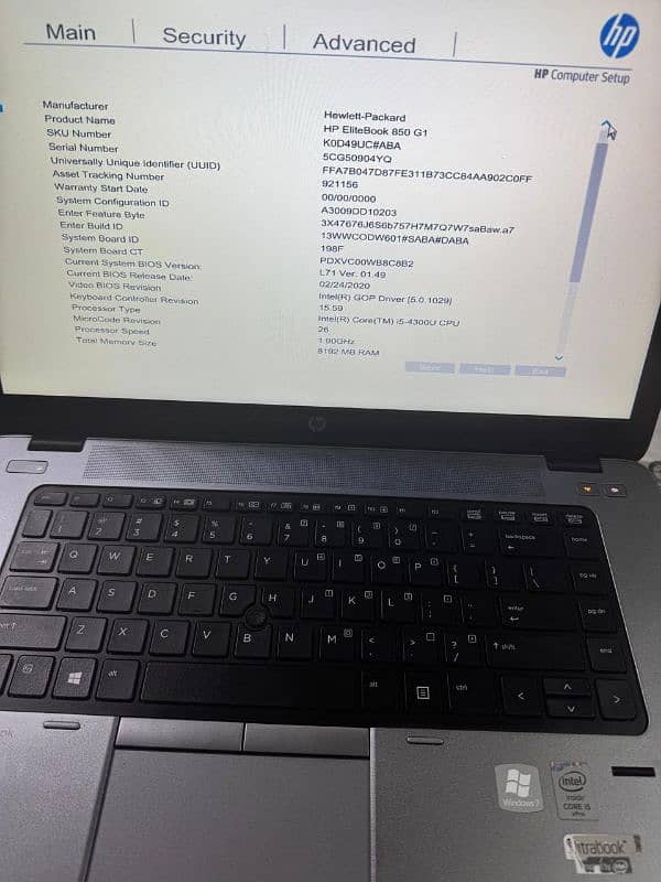 Hp Elitebook 850-G1 Ci5 4th generation slim ultra book 11