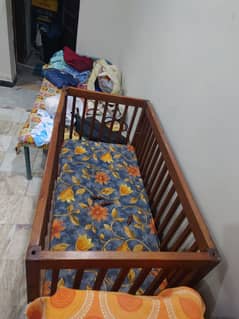 Baby cot with mattress