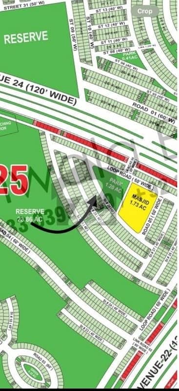 BTK. P25.125 Sq Yard Park Facing Plot For Sale 1