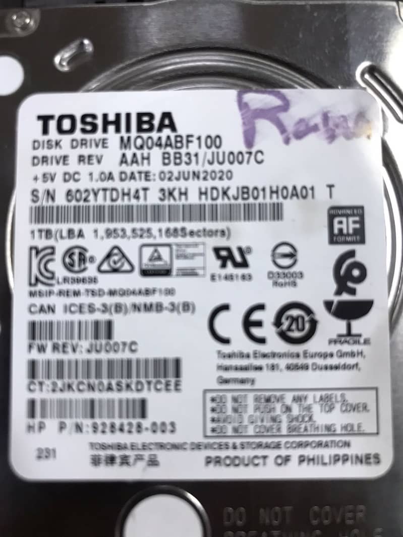 Toshiba HDD 1TB 1