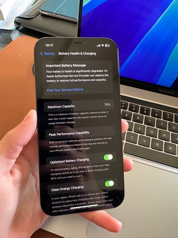 iPhone 12 pro max 128 GB battery health 76% PTA Approved 7
