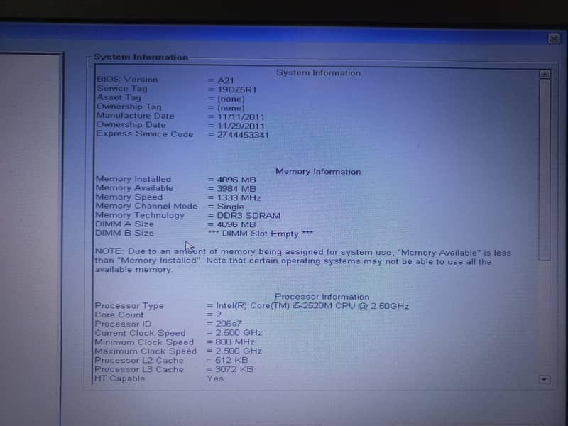 Dell Lattitue e6420 5