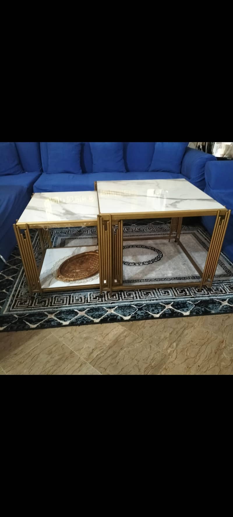 Marble top diuble centre table 0