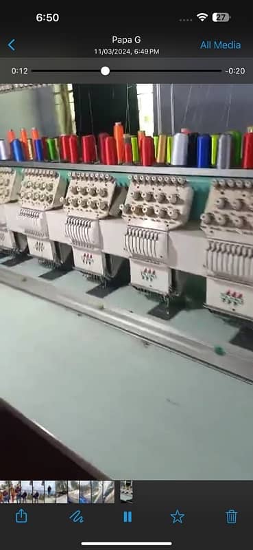 Tajima industrial embroidery machine 8