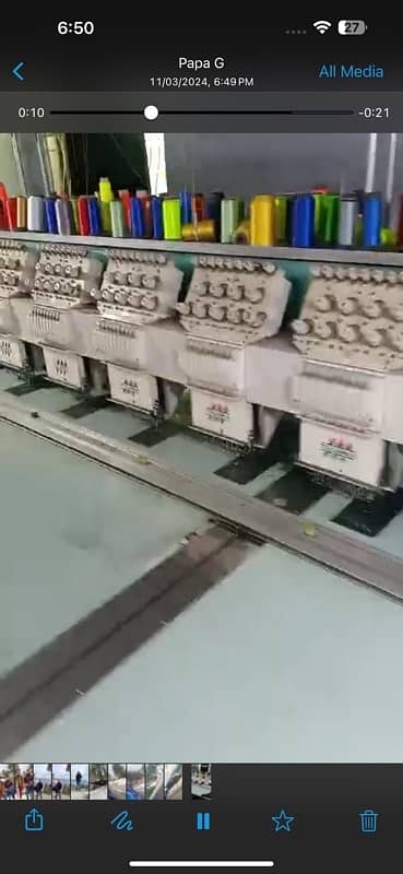 Tajima industrial embroidery machine 9