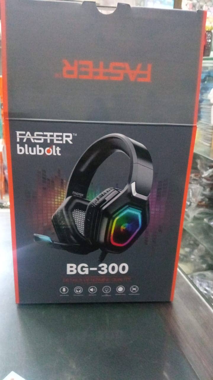 Faster Blubolt BG-300 Surround Sound Gaming Headphones with Noise Canc 0