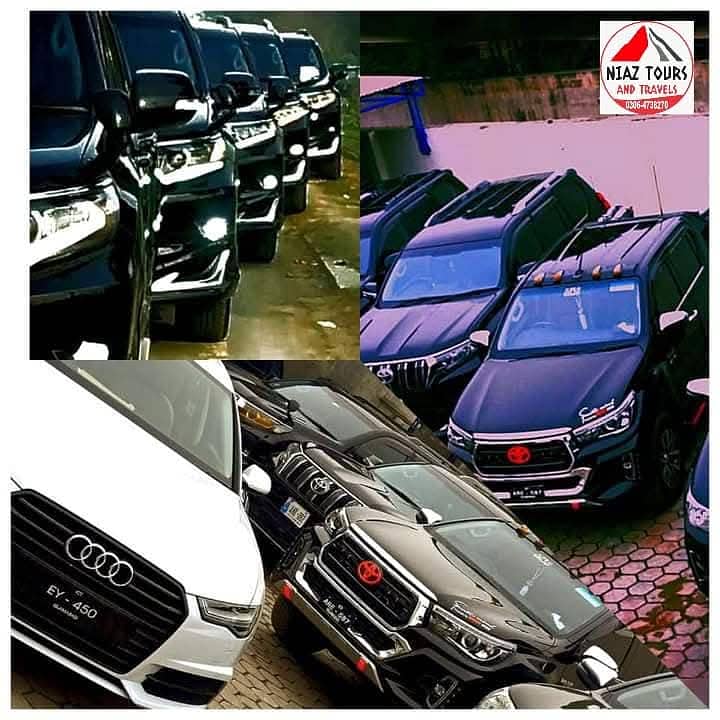 Limousine Rent A Car Fortuner JAC Kia Prado Haval V8 Audi Car Rental 19