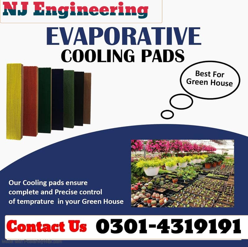 Evaporative Cooling Pads / Greenhouse Cooling /Climate Control pads 0