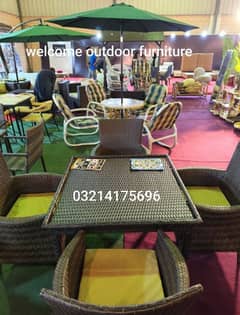 OUTDOOR GARDEN RATTAN UPVC FURNITURE SOFA SET CHAIRS TABLE UMBRELLA