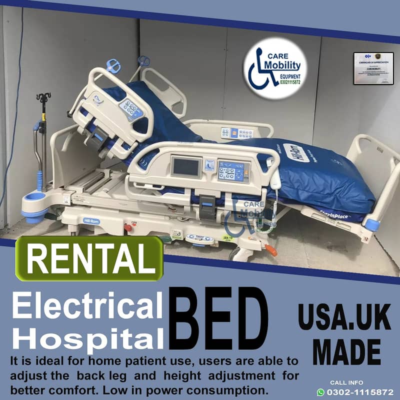 Hospital Bed Rental | Motorised Hospital Bed On Rent| BED FOR RENT 16