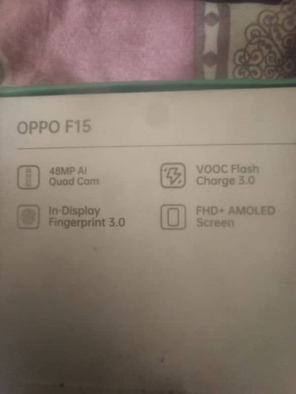 Oppo F15  with box charger 8+3 Ram 128GB momery 6