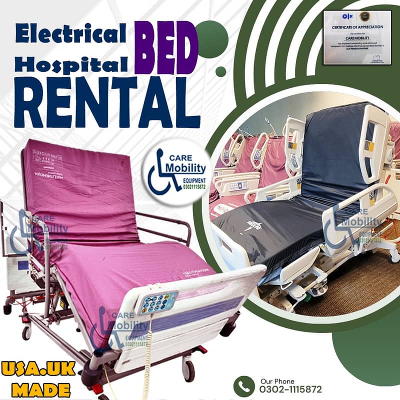 RENTAL Electric Hospital Beds /ICU bed on rent / Patient Bed on Rent 2