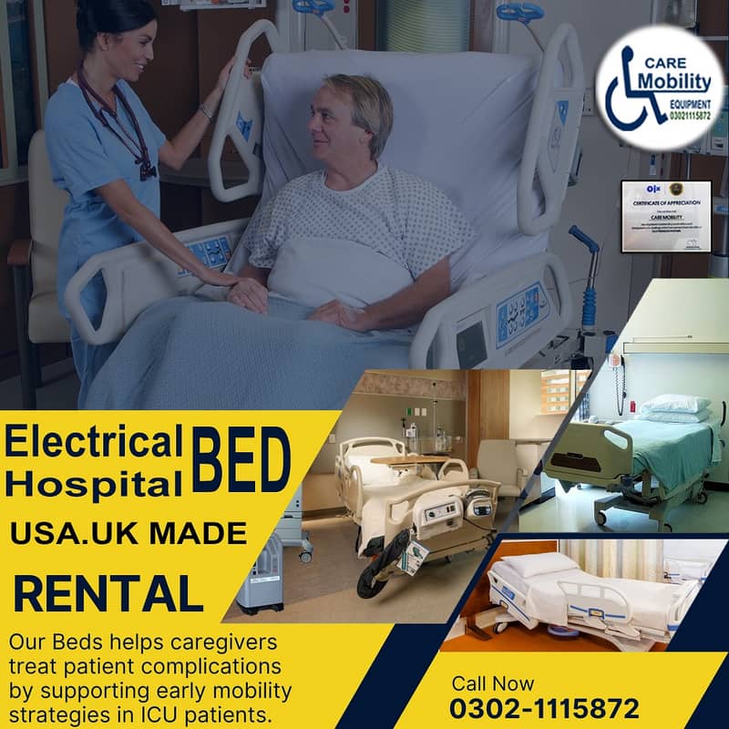 RENTAL Electric Hospital Beds /ICU bed on rent / Patient Bed on Rent 5