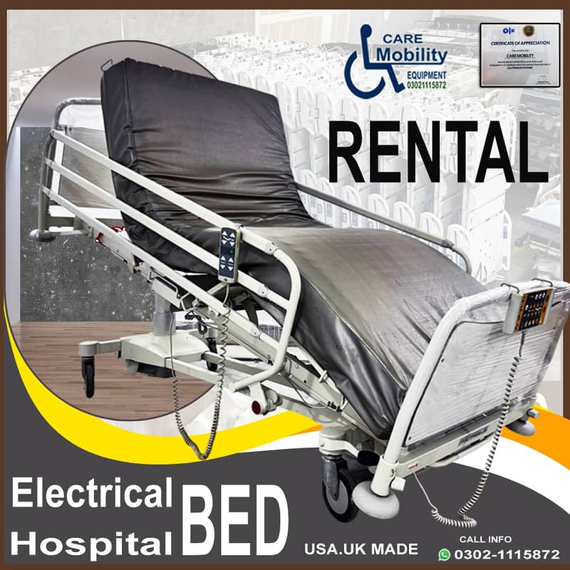 RENTAL Electric Hospital Beds /ICU bed on rent / Patient Bed on Rent 9