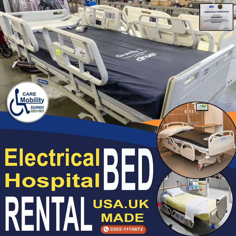 RENTAL Electric Hospital Beds /ICU bed on rent / Patient Bed on Rent 10