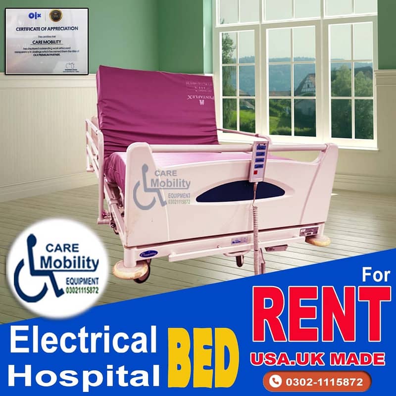 RENTAL Electric Hospital Beds /ICU bed on rent / Patient Bed on Rent 14