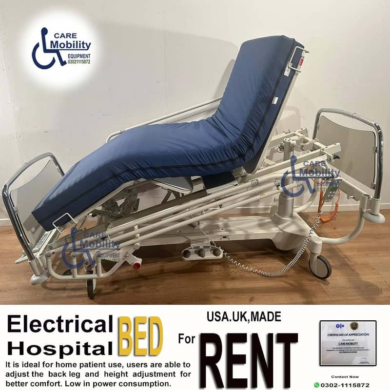 RENTAL Electric Hospital Beds /ICU bed on rent / Patient Bed on Rent 16