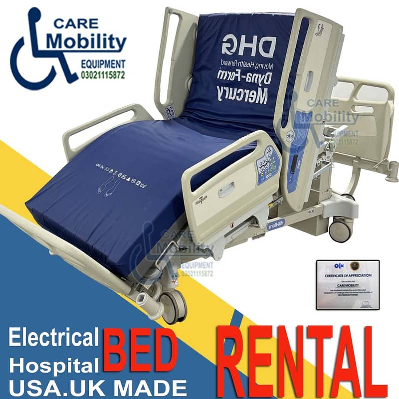 RENTAL Electric Hospital Beds /ICU bed on rent / Patient Bed on Rent 17