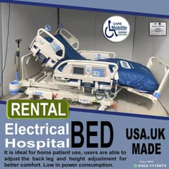 Electric 3 Function Hospital Bed On Rent / Medical Patient Bed ON RENT