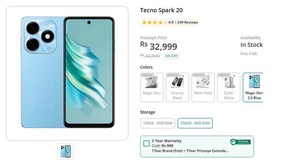 Tecno Spark 20  8/256 6