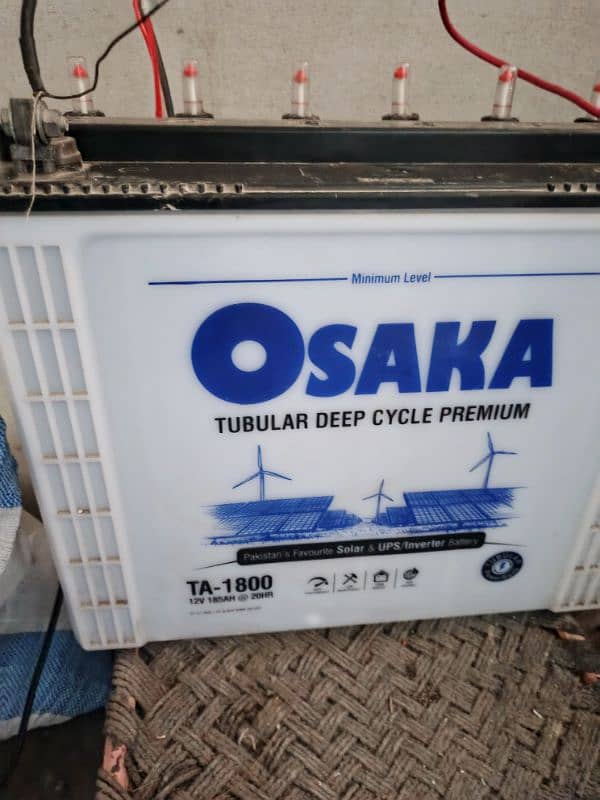 Osaka Tall Tubular Battery , TA 1800, Solar Battery 0