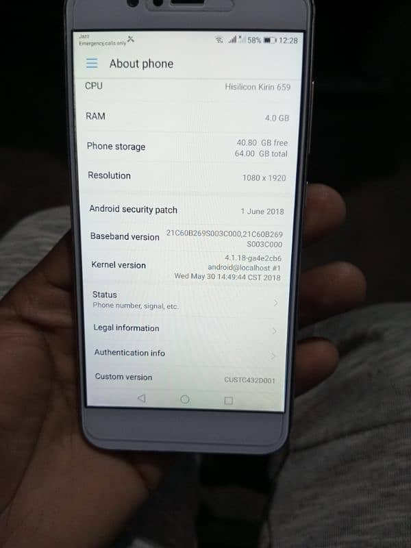 huawei nova 2  4gb 64gb ok phone no msg only call 1