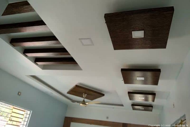 for ceiling chhat polish and wood polish and wall design 10 % of 1