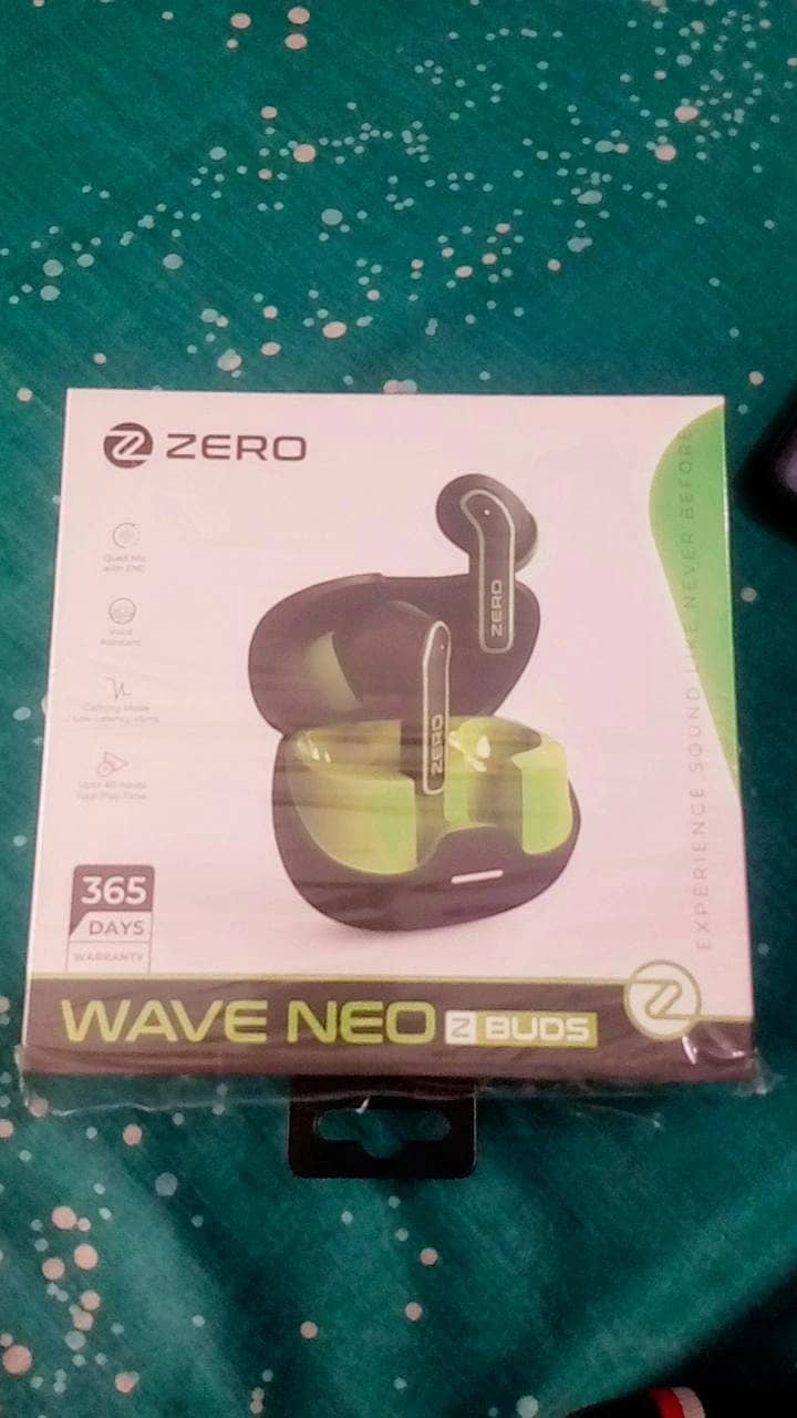 Zerowave earbuds with warranty card 0