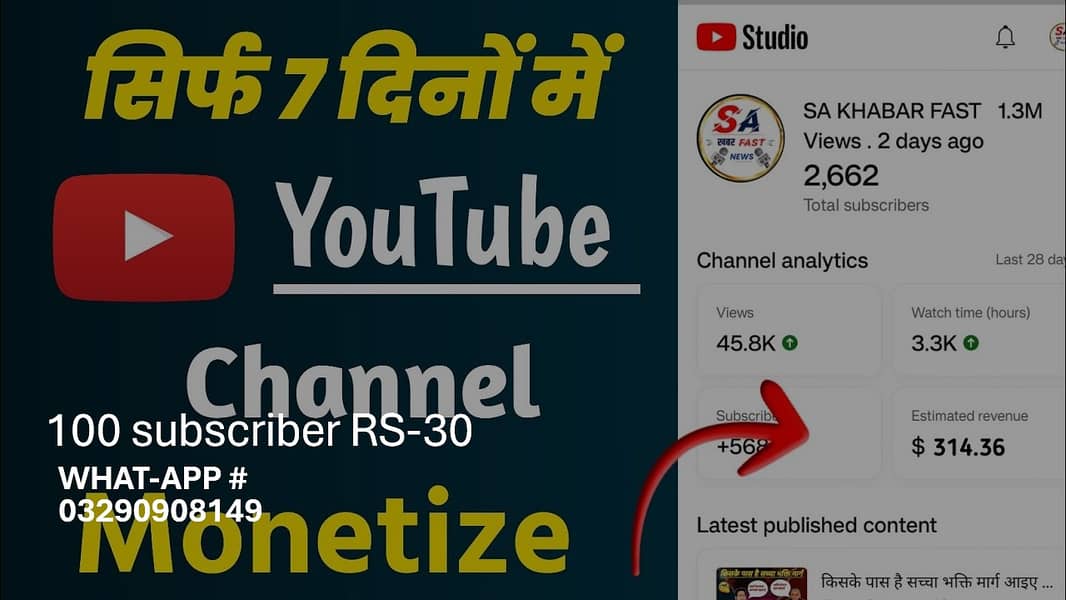 REAL YOUTUBE 100 SUBSCRIBER RS: 30 LOW PRICE MONETIZER 0