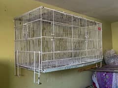 Two portion parrot cage