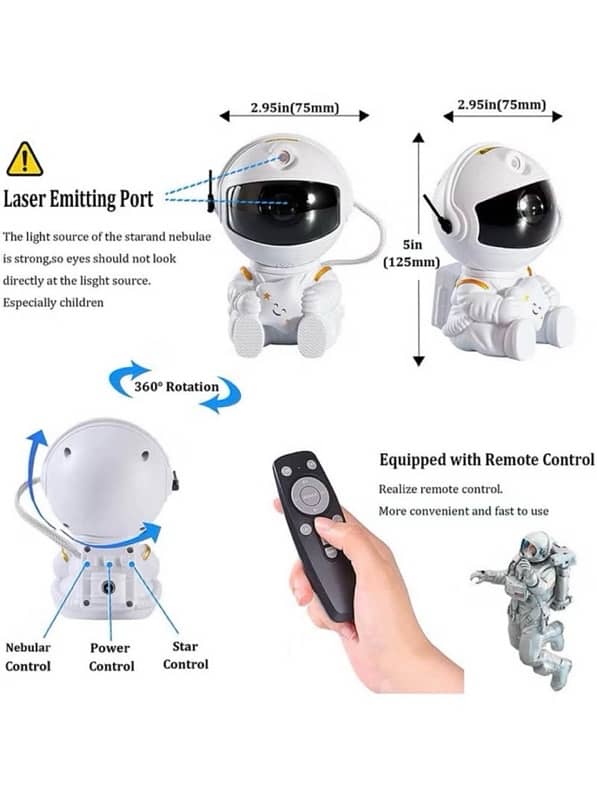 Astronaut night light projector 2