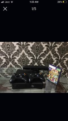 xbox 360 slim 250 gb with camera games and controller