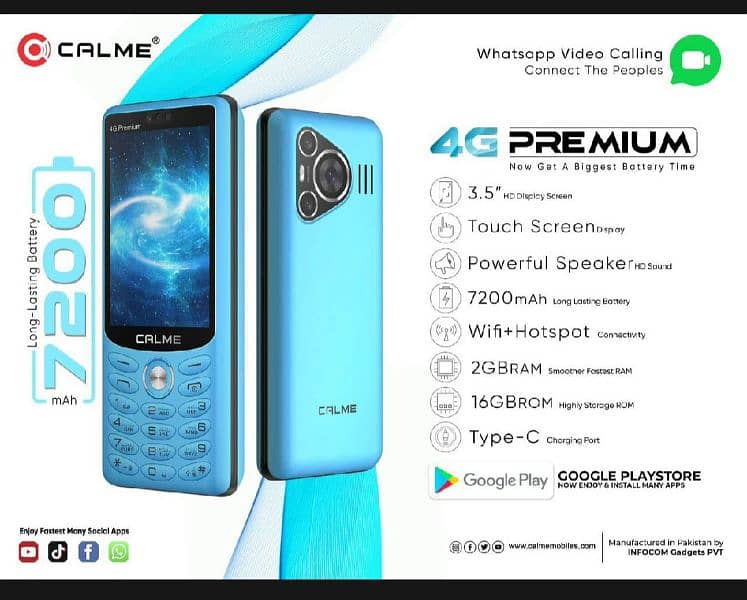 calme 4g premium black color 0