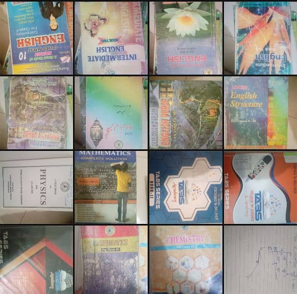 All ECAT and MDCAT AND 11TH 12TH CLASS BOOK , GUIDE, MCQS,NOTS , 17