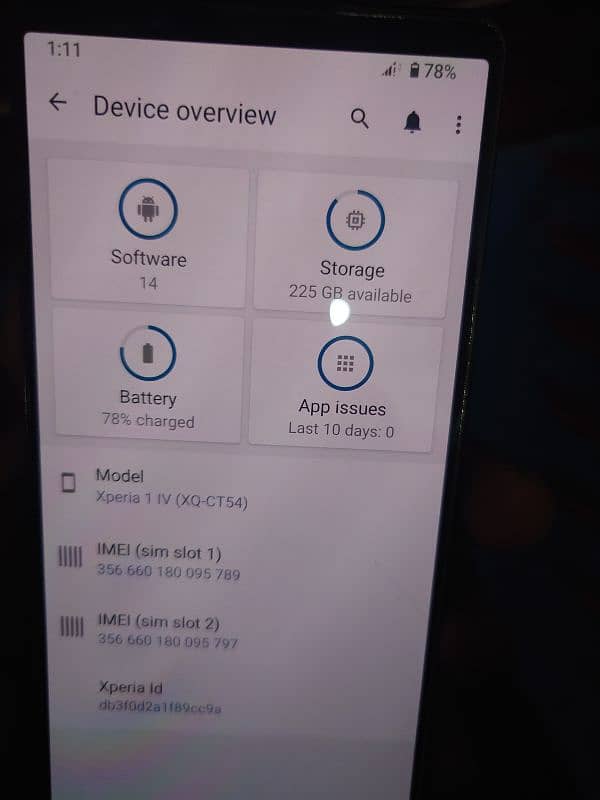 Sony Xperia 1 IV Mark 4 Global Model 5