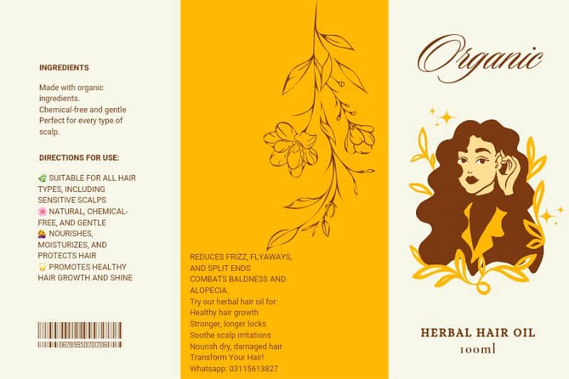 100% Natural Herbal Hair Oil for Healthy Hair. 2