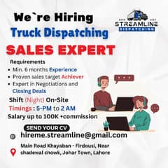 Truck Dispatching SALES EXPERT Required || Jobs , CSR